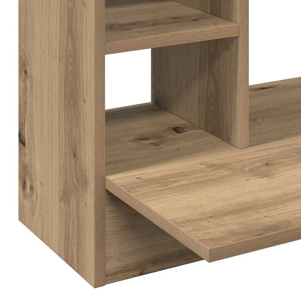 vidaXL Επιτοίχιο γραφείο με ράφι artisan δρυς 105 x 48 x 75 εκ.