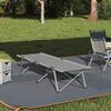 vidaXL Αναδιπλούμενο Κρεβάτι Κάμπινγκ Γκρι 62 x 194 x 42 εκ.
