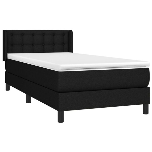 vidaXL &Kappa;&rho;&epsilon;&beta;ά&tau;&iota; Boxspring &mu;&epsilon; &Sigma;&tau;&rho;ώ&mu;&alpha; &Mu;&alpha;ύ&rho;&omicron; 90x200 &epsilon;&kappa;. &Upsilon;&phi;&alpha;&sigma;&mu;ά&tau;&iota;&nu;&omicron;