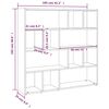 vidaXL Βιβλιοθήκη/Διαχωριστικό Χώρου Γκρι Sonoma 105 x 24 x 102 εκ.