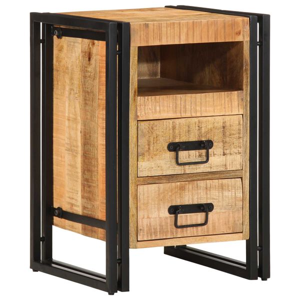 vidaXL Κομοδίνο με συρτάρι Καφέ 40 x 40 x 59 εκ. Μασίφ ξύλο μάνγκο