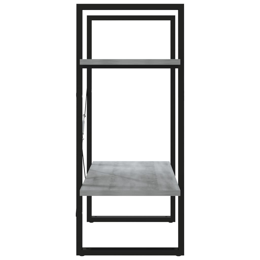 vidaXL Βιβλιοθήκη με 2 Ράφια Γκρι Sonoma 60x30x70 εκ. Επεξεργ. Ξύλο
