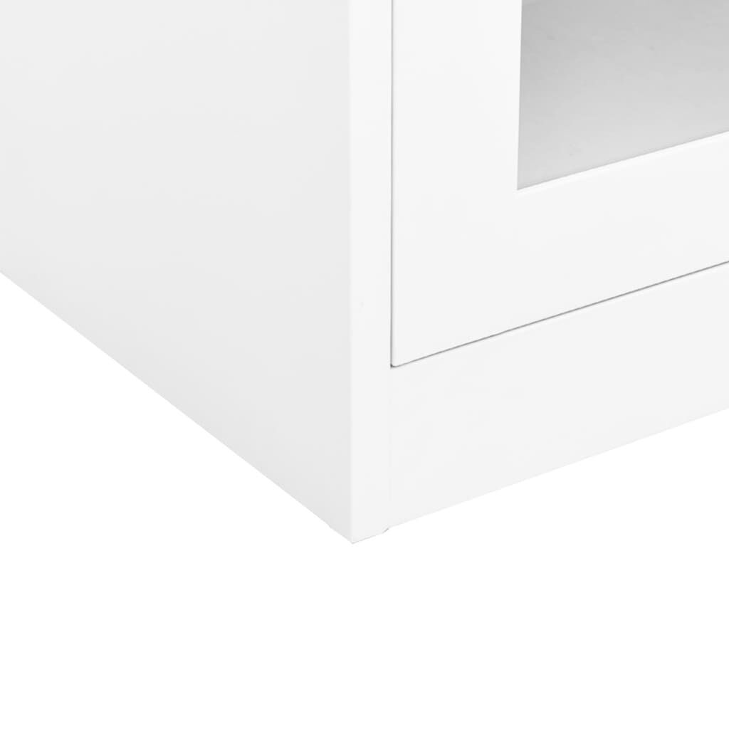 vidaXL Ντουλάπα Γραφείου 90 x 40 x 105 εκ. Λευκή Ατσάλινη