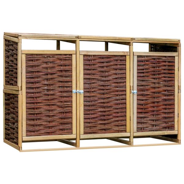 vidaXL &Pi;&lambda;&alpha;ί&sigma;&iota;&omicron; &Tau;&rho;&iota;&pi;&lambda;ό &gamma;&iota;&alpha; &Kappa;ά&delta;&omicron;&upsilon;&sigmaf; &Alpha;&pi;&omicron;&rho;&rho;&iota;&mu;&mu;ά&tau;&omega;&nu; &Xi;ύ&lambda;&omicron; &Pi;&epsilon;ύ&kappa;&omicron;&upsilon; &kappa;&alpha;&iota; Wicker