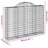 vidaXL Συρματοκιβώτια Τοξωτά 4 τεμ. 200x30x140/160 εκ. Γαλβαν. Ατσάλι