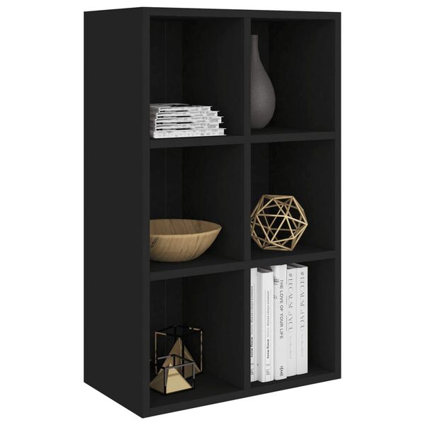 vidaXL Ραφιέρα / Βιβλιοθήκη Μαύρη 66x30x98 εκ. από Επεξεργασμένο Ξύλο