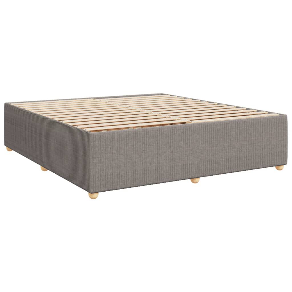 vidaXL Κρεβάτι Boxspring με Στρώμα Taupe 180x200 εκ. Υφασμάτινο