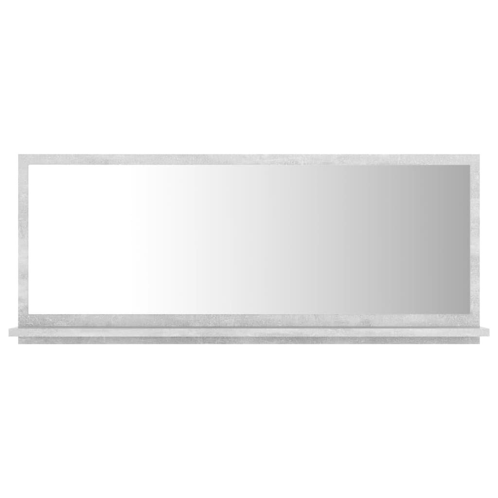 vidaXL Καθρέφτης Μπάνιου Γκρι Σκυροδέματος 90x10,5x37 εκ. Μοριοσανίδα