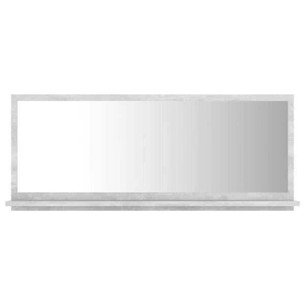 vidaXL Καθρέφτης Μπάνιου Γκρι Σκυροδέματος 90x10,5x37 εκ. Μοριοσανίδα