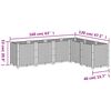 vidaXL Ζαρντινιέρα Κήπου Μπλε Γκρι 160x120x53 εκ. Πολυπροπυλένιο