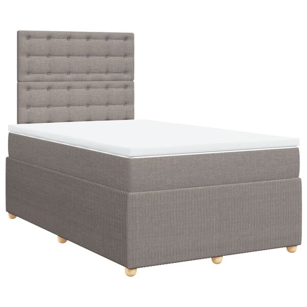 vidaXL &Kappa;&rho;&epsilon;&beta;ά&tau;&iota; Boxspring &mu;&epsilon; &Sigma;&tau;&rho;ώ&mu;&alpha; Taupe 120x190 &epsilon;&kappa;. &Upsilon;&phi;&alpha;&sigma;&mu;ά&tau;&iota;&nu;&omicron;