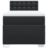 vidaXL Κρεβάτι Boxspring με Στρώμα Μαύρο 90x190εκ. από Συνθετικό Δέρμα