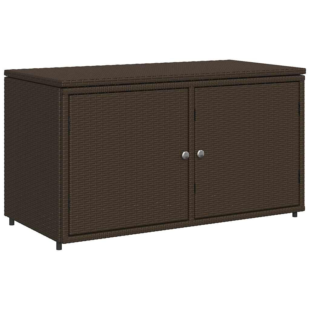 vidaXL Ντουλάπι Αποθήκευσης Κήπου Καφέ 110x55x60,5 εκ. Συνθετικό Ρατάν