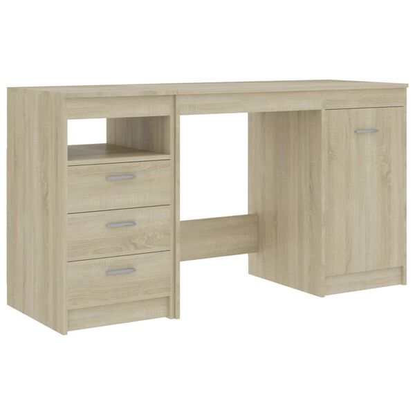 vidaXL Γραφείο Χρώμα Sonoma Δρυς 140 x 50 x 76 εκ. από Επεξ. Ξύλο
