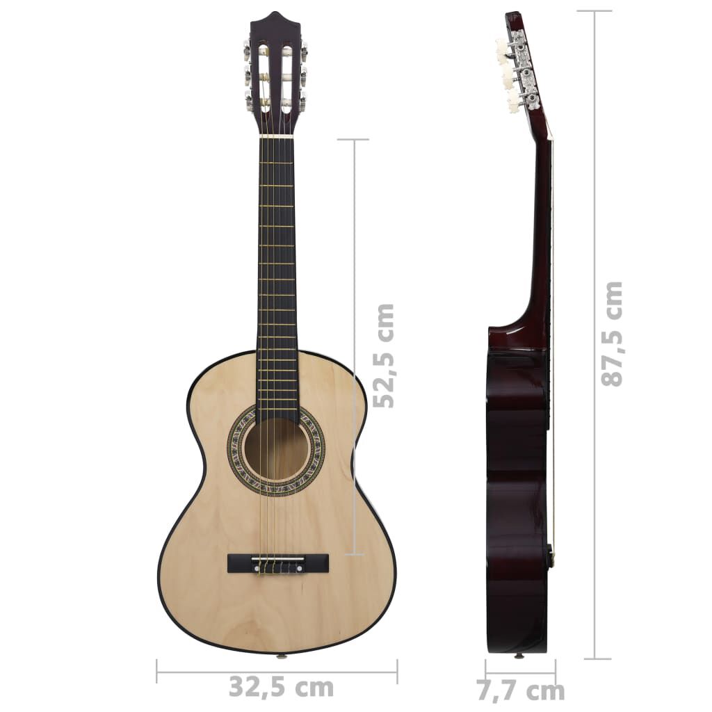 vidaXL Κλασική Κιθάρα για Αρχάριους & Παιδιά 1/2 34" με Θήκη