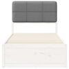 vidaXL Σκελετός Κρεβατιού με Επενδεδυμένο Κεφαλάρι Ανοιχτό γκρι