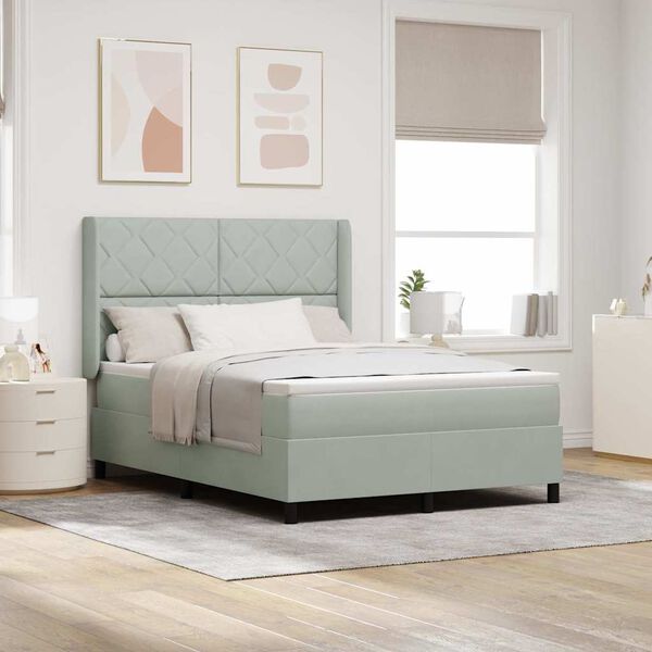 vidaXL &Kappa;&rho;&epsilon;&beta;ά&tau;&iota; &mu;&epsilon; &epsilon;&lambda;&alpha;&tau;ή&rho;&iota;&alpha; &Alpha;&nu;&omicron;&iota;&chi;&tau;ό &gamma;&kappa;&rho;&iota; 160 x 200 cm &Beta;&epsilon;&lambda;&omicron;ύ&delta;&omicron;