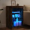 vidaXL Μπουφές με LED Καπνιστή Δρυς 41 x 37 x 67 εκ.