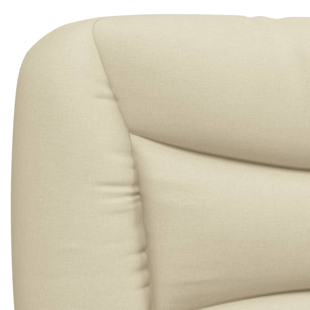 vidaXL Κρεβάτι Κρεμ 180x200 εκ. Υφασμάτινο