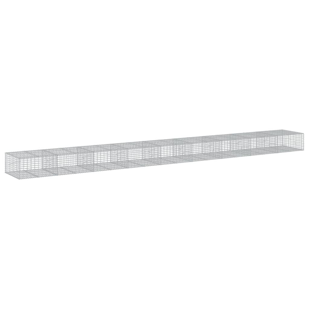 vidaXL Συρματοκιβώτιο με Κάλυμμα 900x100x50εκ. από Γαλβανισμένο Χάλυβα