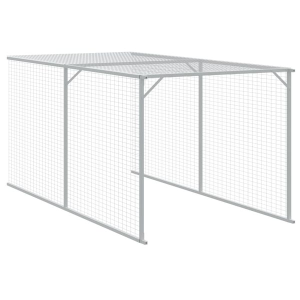 vidaXL Κοτέτσι με Περίβολο Αν. Γκρι 110x813x110 εκ. Γαλβαν. Χάλυβας