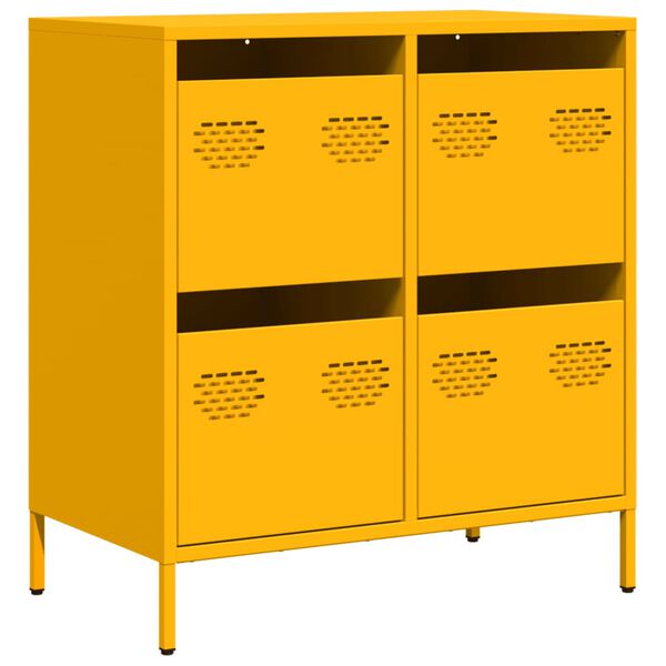 vidaXL Ντουλάπι Μουσταρδί 68x39x73,5 εκ. από Χάλυβα Ψυχρής Έλασης