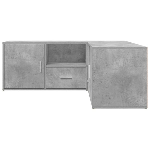 vidaXL Ντουλάπι Γωνιακό Γκρι Σκυροδέματος 200x40x45εκ. από Επεξ. Ξύλο