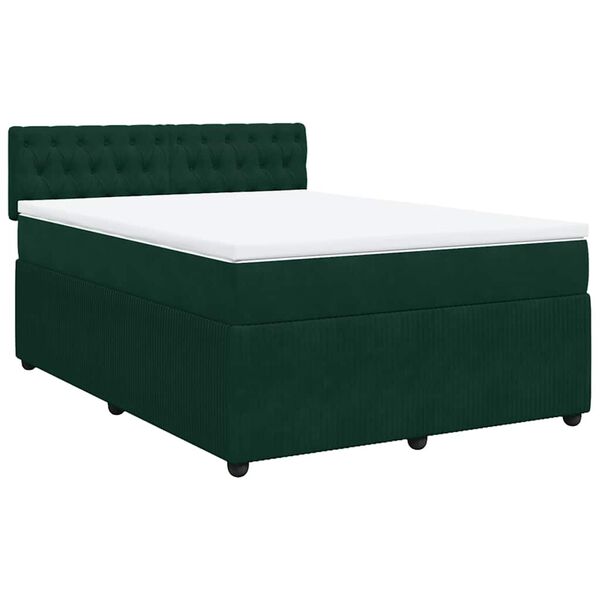 vidaXL &Kappa;&rho;&epsilon;&beta;ά&tau;&iota; Boxspring &mu;&epsilon; &Sigma;&tau;&rho;ώ&mu;&alpha; &Sigma;&kappa;&omicron;ύ&rho;&omicron; &Pi;&rho;ά&sigma;&iota;&nu;&omicron; 140x200&epsilon;&kappa;. &Beta;&epsilon;&lambda;&omicron;ύ&delta;&iota;&nu;&omicron;