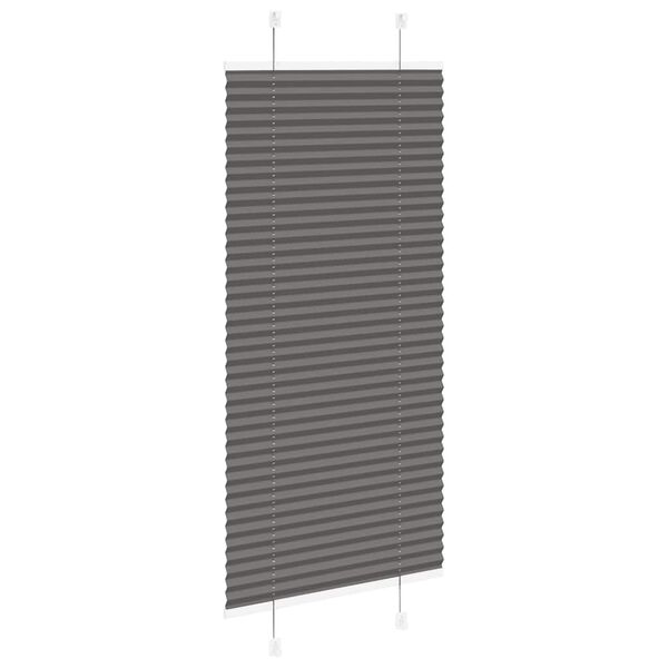 vidaXL Πλισέ περσίδα Μαύρο 65x150 cm Πλάτος υφάσματος 64,4 cm