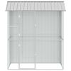 vidaXL Κλουβί Πουλιών Γκρι 215 x 110 x 247 εκ. Γαλβανισμένος χάλυβας