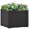 vidaXL Ζαρντινιέρα Κήπου Ανθρακί 43x43x33 εκ. με Αυτόματο Πότισμα