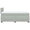 vidaXL Κρεβάτι Boxspring με Στρώμα Ανοιχτό Γκρι 120x200 εκ. Βελούδινο