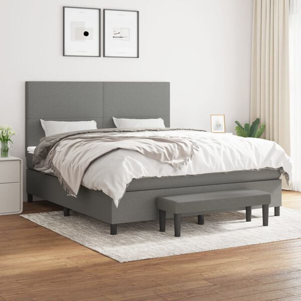 vidaXL &Kappa;&rho;&epsilon;&beta;ά&tau;&iota; Boxspring &mu;&epsilon; &Sigma;&tau;&rho;ώ&mu;&alpha; &Sigma;&kappa;&omicron;ύ&rho;&omicron; &Gamma;&kappa;&rho;&iota; 160x200 &epsilon;&kappa; &Upsilon;&phi;&alpha;&sigma;&mu;ά&tau;&iota;&nu;&omicron;