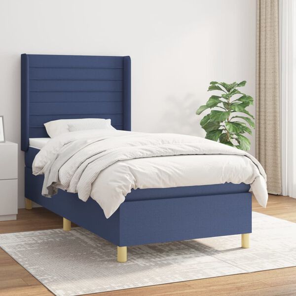 vidaXL &Kappa;&rho;&epsilon;&beta;ά&tau;&iota; Boxspring &mu;&epsilon; &Sigma;&tau;&rho;ώ&mu;&alpha; &Mu;&pi;&lambda;&epsilon; 100 x 200 &epsilon;&kappa;. &Upsilon;&phi;&alpha;&sigma;&mu;ά&tau;&iota;&nu;&omicron;