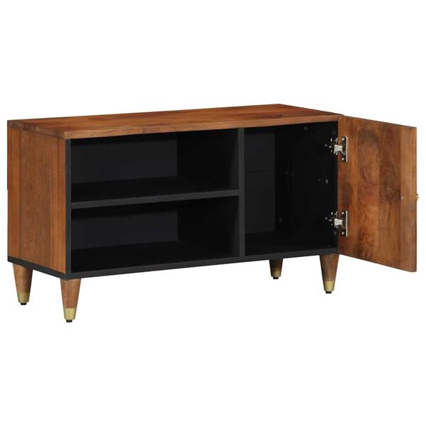 vidaXL Ντουλάπι TV με ράφι Καφέ 80 x 31.5 x 46 cm Μασίφ ξύλο μάνγκο