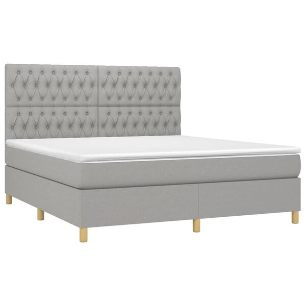 vidaXL &Kappa;&rho;&epsilon;&beta;ά&tau;&iota; Boxspring &mu;&epsilon; &Sigma;&tau;&rho;ώ&mu;&alpha; &Alpha;&nu;&omicron;&iota;&chi;&tau;ό &Gamma;&kappa;&rho;&iota; 180x200 &epsilon;&kappa;. &Upsilon;&phi;&alpha;&sigma;&mu;ά&tau;&iota;&nu;&omicron;