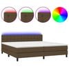 vidaXL &Kappa;&rho;&epsilon;&beta;ά&tau;&iota; Boxspring &mu;&epsilon; &Sigma;&tau;&rho;ώ&mu;&alpha; & LED &Sigma;&kappa;.&Kappa;&alpha;&phi;έ 200x200 &epsilon;&kappa; &Upsilon;&phi;&alpha;&sigma;&mu;ά&tau;&iota;&nu;&omicron;