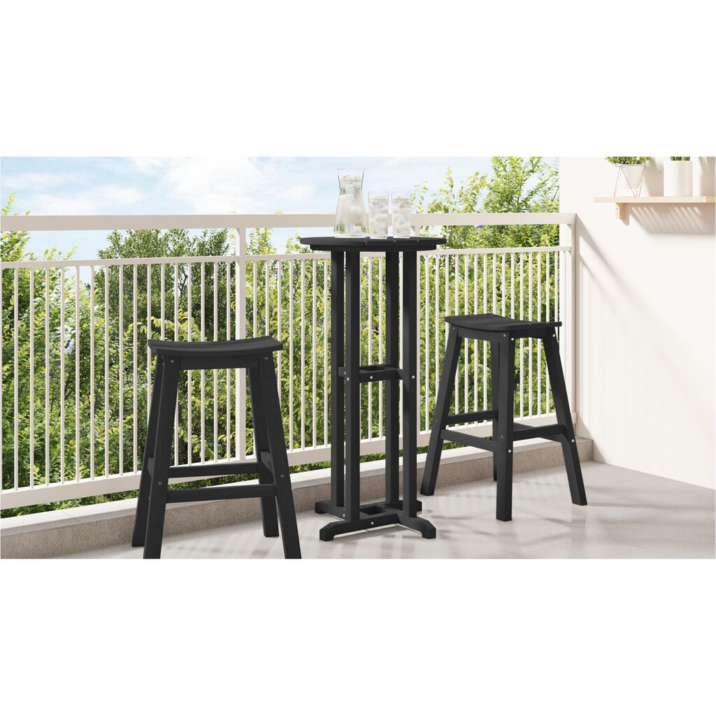 vidaXL Μαύρο Τραπέζι Μπαρ 55x55x107 εκ.