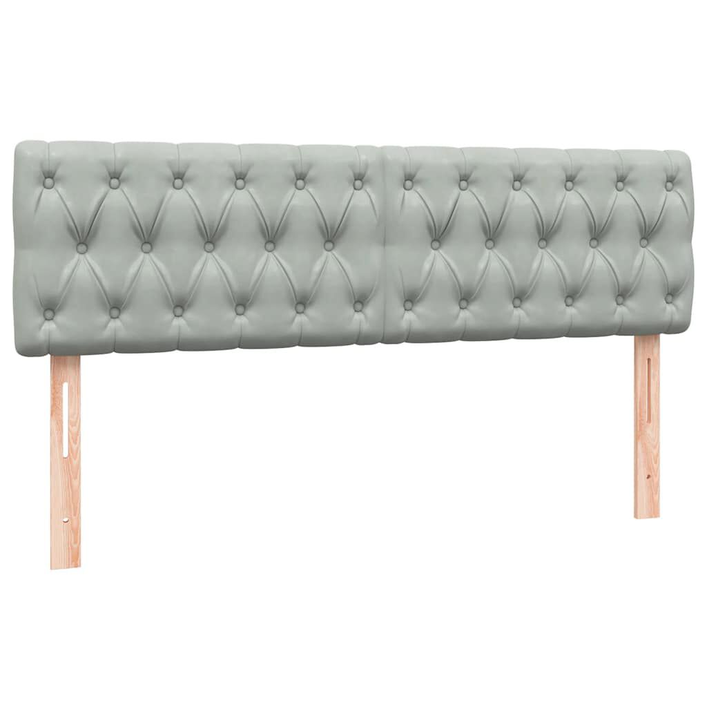 vidaXL Κρεβάτι Boxspring με Στρώμα Ανοιχτό Γκρι 140x220 εκ. Βελούδινο