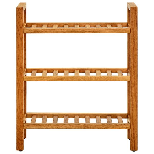 vidaXL Παπουτσοθήκη με 3 Ράφια 50 x 27 x 60 εκ. από Μασίφ Ξύλο Δρυός