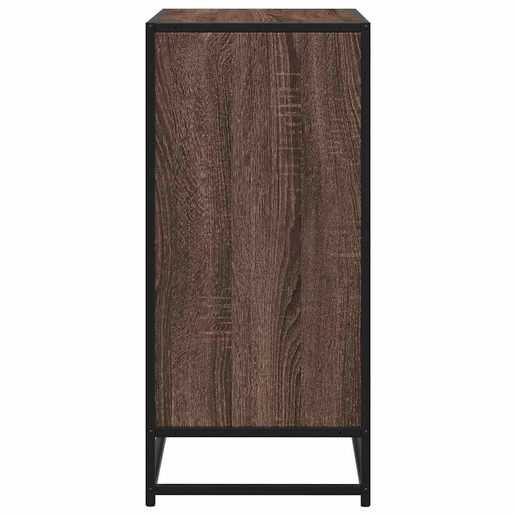 vidaXL Sideboard καφέ δρυς 68x35x76 cm Κατασκευασμένο ξύλο και μέταλλο