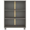 vidaXL Βιβλιοθήκη HAMAR Αν. Γκρι 85 x 35 x 112 εκ. Μασίφ Ξύλο Πεύκου