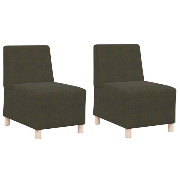 vidaXL Καθίσμα Σαλονιού 2 pcs Πράσινο 55 εκ. Ψεύτικο σουέτ δέρμα
