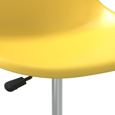 vidaXL Καρέκλες Τραπεζαρίας Περιστρεφόμενες 4 τεμ Κίτρινες Πολυπροπ.