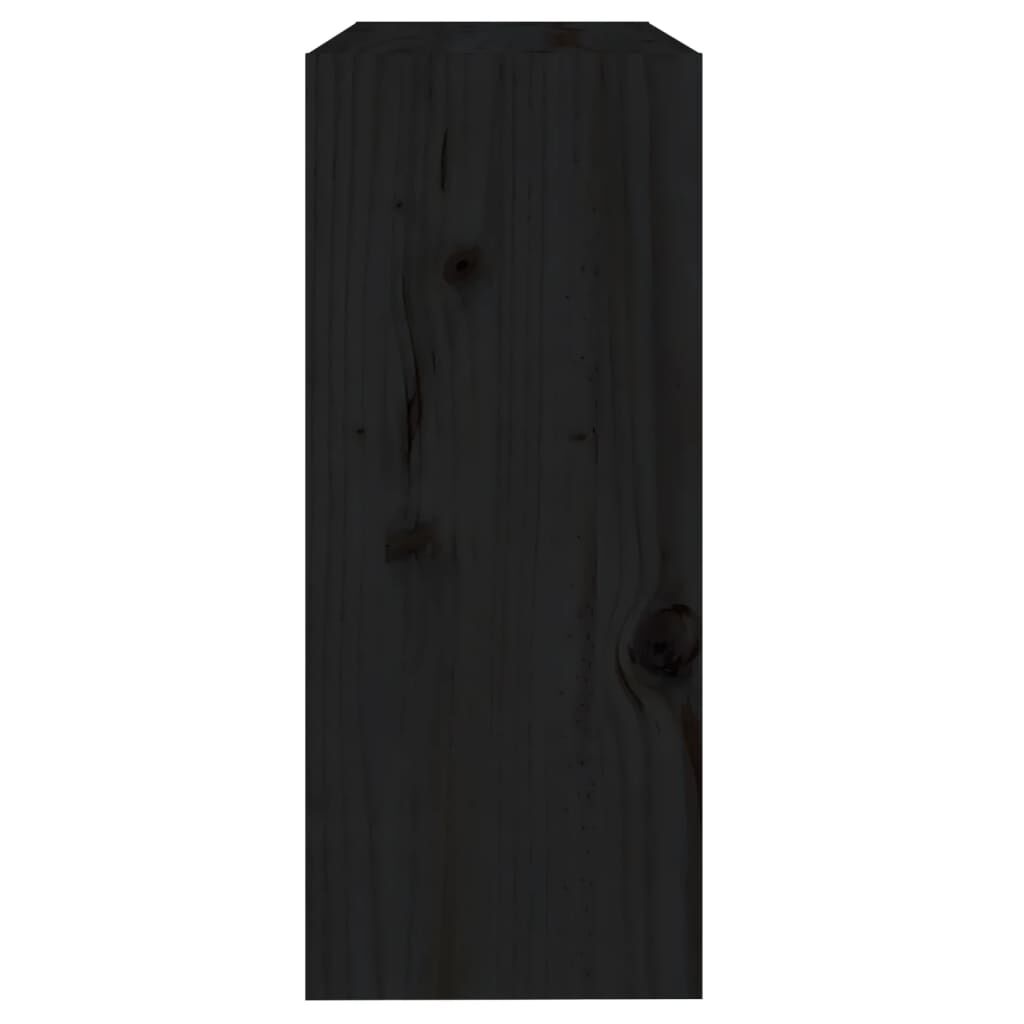 vidaXL Βιβλιοθήκη/Διαχωρ. Χώρου Μαύρο 60x30x71,5 εκ. Μασίφ Ξύλο Πεύκου