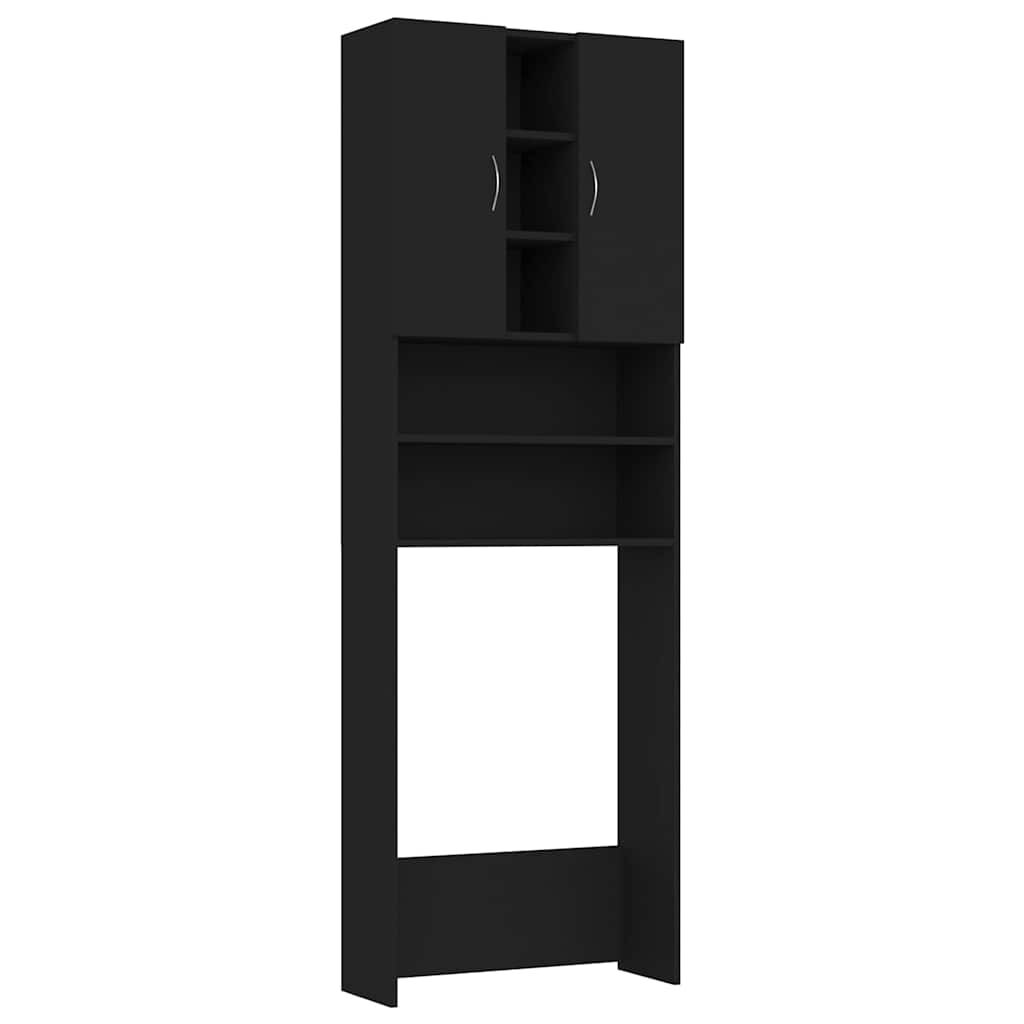 vidaXL Ντουλάπι Πλυντηρίου Μαύρο 64 x 25,5 x 190 εκ.