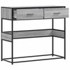 vidaXL Τραπέζι κονσόλας Γκρίζο Σονόμα 90x35x80 cm Ξύλινη κατασκευή