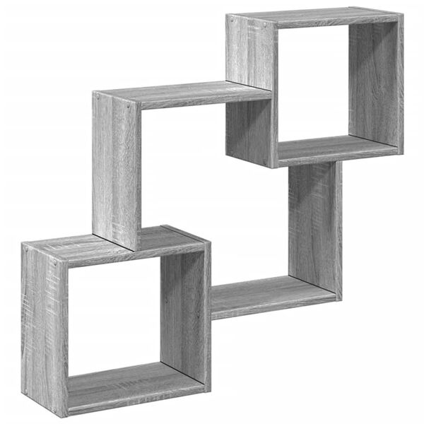 vidaXL Ντουλάπι Τοίχου Γκρι Sonoma 78x18x71 εκ. Επεξεργασμένο Ξύλο