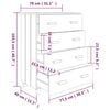 vidaXL Συρταριέρα HAMAR Λευκή 79 x 40 x 103,5εκ. από Μασίφ Ξύλο Πεύκου