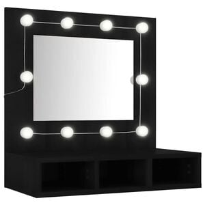 vidaXL Έ&pi;&iota;&pi;&lambda;&omicron; &Kappa;&alpha;&theta;&rho;έ&phi;&tau;&eta; &mu;&epsilon; LED &Mu;&alpha;ύ&rho;&omicron; 60 x 31,5 x 62 &epsilon;&kappa;.